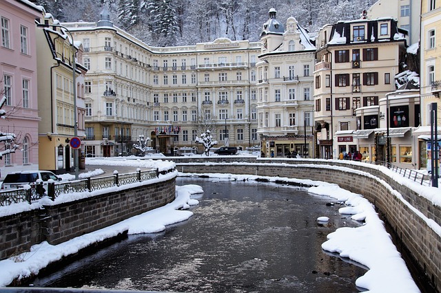 zimní Karlovy Vary